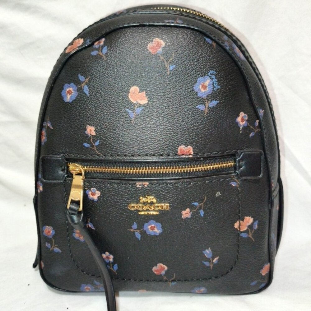 Coach Black Floral Backpack